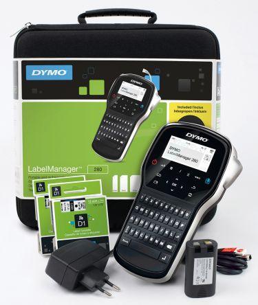 DYMO - KIT IMPRESORA DE ETIQUETAS LABELMANAGER 280 TECLADO QWERTY + ETIQUETAS DE 6-12 MM D1+ CARGADOR (Ref.2091152)