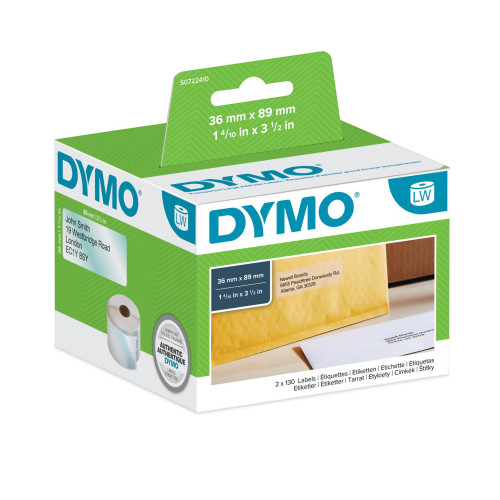 DYMO - PACK 12 ROLLOS LW ETIQUETAS 36X89MM (Ref.2093093)
