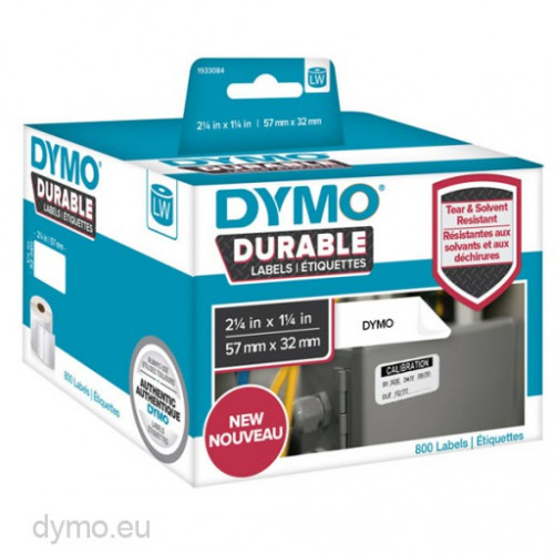 DYMO - ROLLO 800 ETIQUETAS PLASTICAS LW DURABLE 57MM X 32MM (Ref.2112289)