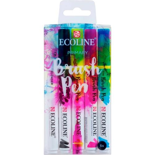 ECOLINE - ROTULADOR FIBRA BRUSHPEN SURTIDO COLORES PRIMARIOS ESTUCHE de 5 (Ref.11509900)