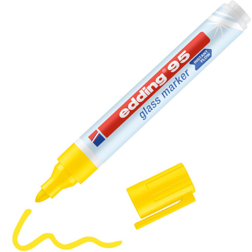 EDDING - MARCADOR DE PUNTA REDONDA PARA CRISTAL GROSOR DE TRAZO: 1,5 - 3 MM COLOR: 05. (Ref.95-05)