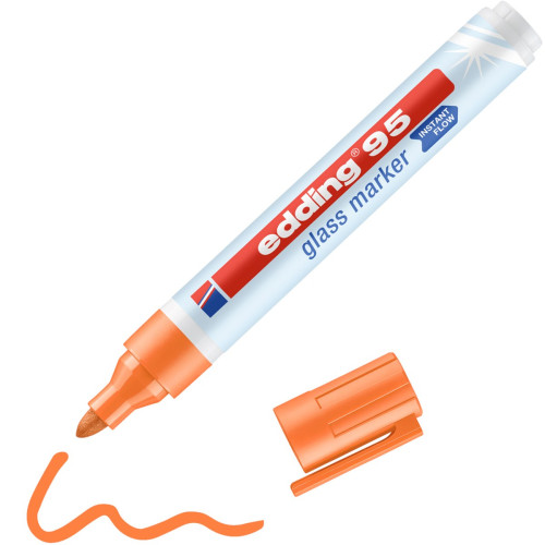 EDDING - MARCADOR DE PUNTA REDONDA PARA CRISTAL GROSOR DE TRAZO: 1,5 - 3 MM COLOR: 06. (Ref.95-06)