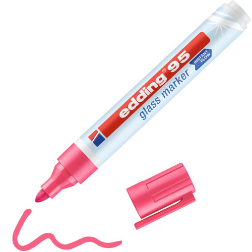 EDDING - MARCADOR DE PUNTA REDONDA PARA CRISTAL GROSOR DE TRAZO: 1,5 - 3 MM. COLOR: 09. (Ref.95-09)