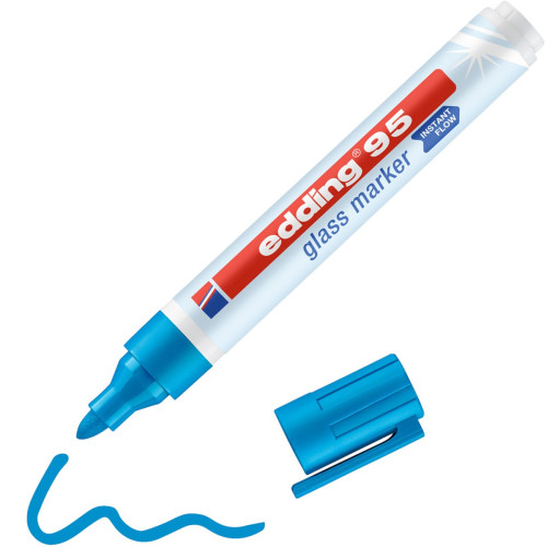 EDDING - MARCADOR DE PUNTA REDONDA PARA CRISTAL GROSOR DE TRAZO: 1,5 - 3 MM. COLOR: 10. (Ref.95-10)