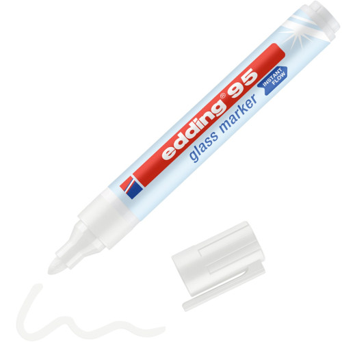 EDDING - MARCADOR DE PUNTA REDONDA PARA CRISTAL GROSOR DE TRAZO: 1,5 - 3 MM. COLORES: 49. (Ref.95-49)