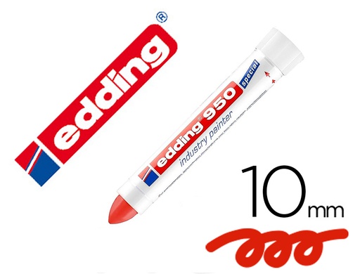 EDDING - MARCADOR INDUSTRIAL 950 PUNTA REDONDA ROJO (Ref.950-02)