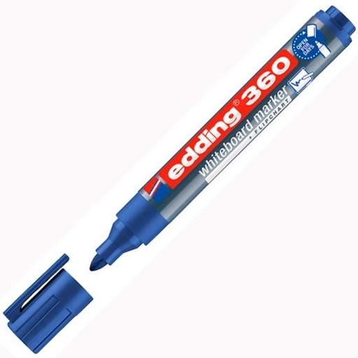 EDDING - MARCADOR PARA PIZARRA BLANCA 360 RECARGABLE AZUL (Ref.360-03)