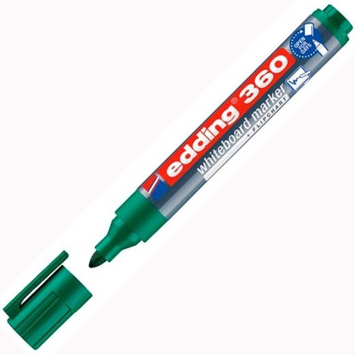 EDDING - MARCADOR PARA PIZARRA BLANCA 360 RECARGABLE VERDE (Ref.360-04)