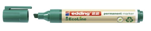 EDDING - MARCADOR PERMANENTE 22 ECOLINE BISELADO VERDE (Ref.22004)