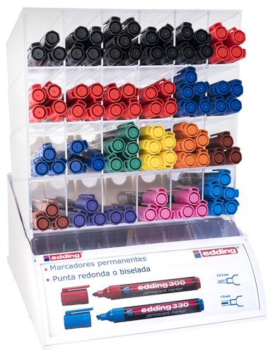EDDING - MARCADOR PERMANENTE 300 CONICO EXPOSITOR de 90 (Ref.50331)