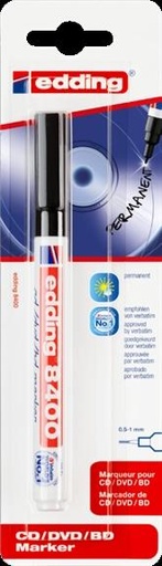 EDDING - MARCADOR PERMANENTE CD/DVD/BDS NEGRO BLISTER (Ref.8400-01-1-4001)