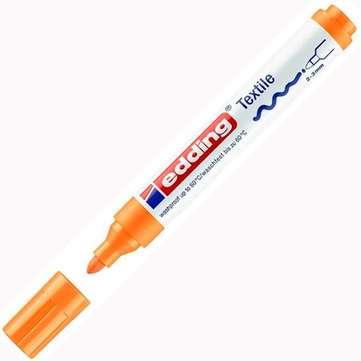 EDDING - MARCADOR TEXTIL 4500 PERMANENTE PUNTA REDONDA NARANJA FLUORESCENTE (Ref.4500-66)