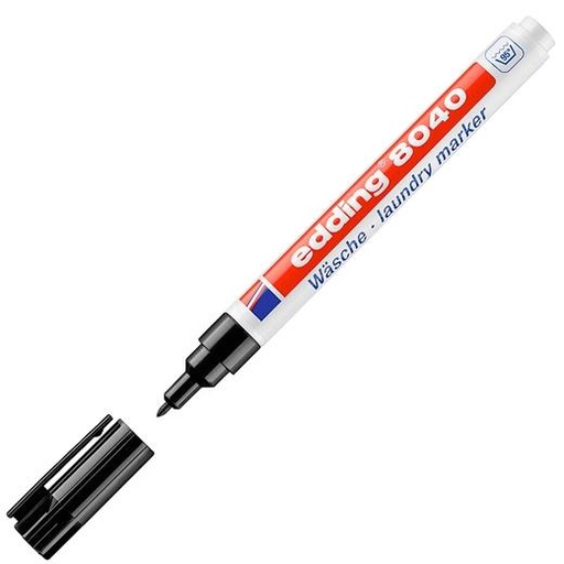 EDDING - MARCADOR TEXTIL PERMANENTE 8040 P/REDONDA NEGRO (Ref.8040-01)