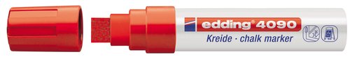 EDDING - MARCADOR TIZA LIQUIDA 4090 BISELADO ROJO (Ref.409002)