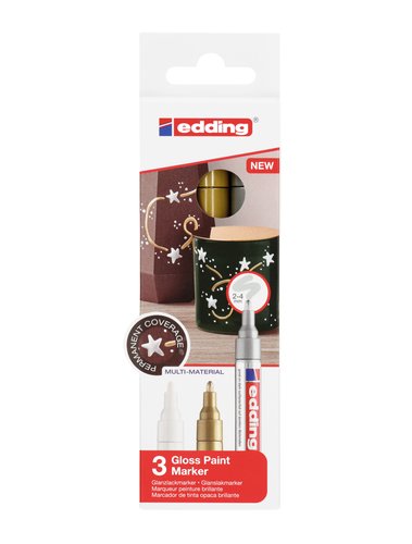 EDDING - ROTUL. 750 B/3 (blanco, oro y pla (Ref.750-3-999)