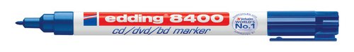 EDDING - ROTULADOR PERMANENTE 8400 para CD AZUL (Ref.840003)