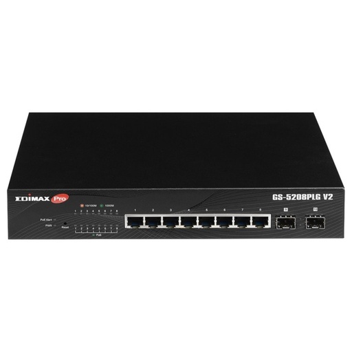 EDIMAX - PRO Switch 10xGB PoE+ (2xSFP) (Ref.GS-5208PLG V2)