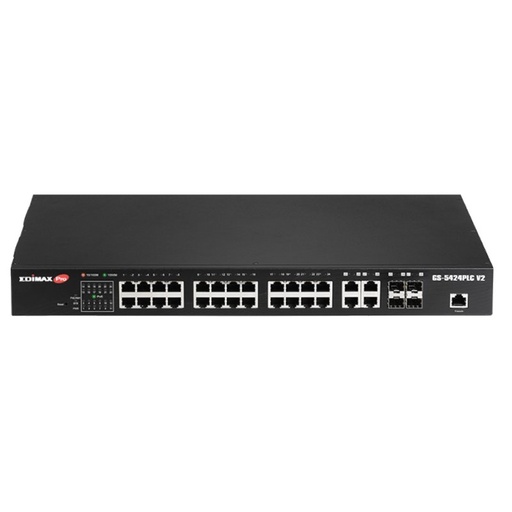 EDIMAX - PRO Switch 24xGB PoE+ 4xSFP (Ref.GS-5424PLC V2)