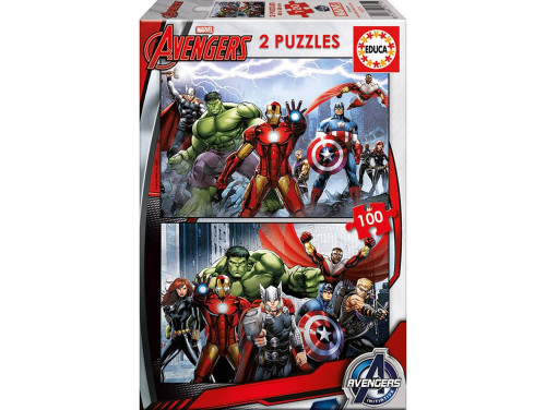 EDUCA BORRÁS - PUZZLE 2x100 AVENGERS DE 6-8 AÑOS EDUCA BORRAS (Ref.15771)