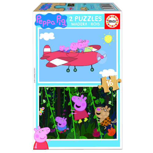 EDUCA BORRÁS - PUZZLE MADERA PEPA PIG 2X16 PIEZAS EDUCA BORRAS (Ref.17157)