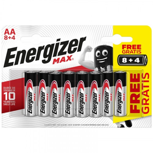 ENERGIZER - BLISTER 8 + 4 PILAS MAX TIPO LR6 (AA) (Ref.E301531600)