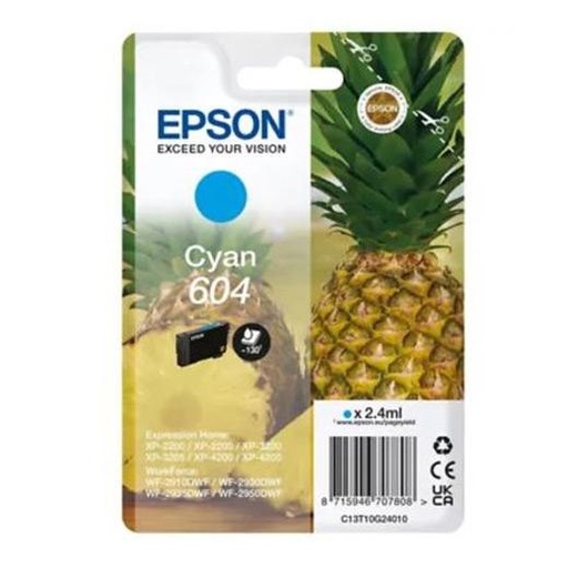 EPSON - Cartucho Cian 604 XP-2200, WF-2910DWF Piña (Ref.C13T10G24010)