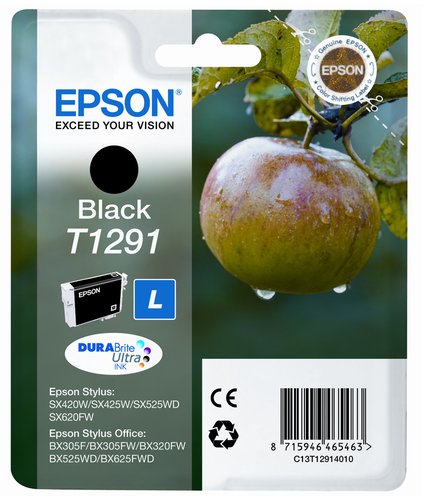 EPSON - CARTUCHO INKJET STYLUS SX420W/425W/525WD/620FW STYLUS OFFICE BX305/320FW/525WD/625FWD NEGRO (Ref.T129140)