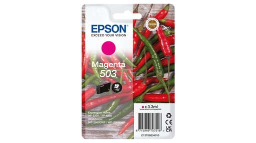 EPSON - Cartucho Magenta 503 WF-2960dwf,WF-2965dwf, XP-5205 Pimiento (Ref.C13T09Q34010)