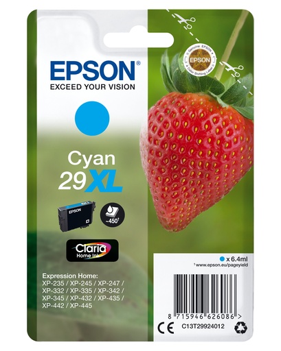 EPSON - CONSUMIBLES TINTA CLARIA 29 CIAN XL BL (Ref.C13T29924022)