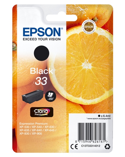 EPSON - Expression Home XP-530 Cartucho Negro Nº33 RF+AM (Ref.C13T33314022)