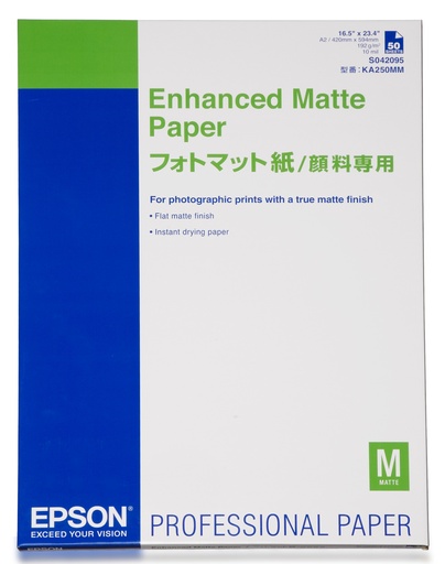 EPSON - GF Papel Enhanced Matte, A2, 50h, 192g/m2 (Ref.C13S042095)