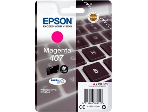 EPSON - INK-JET 407L CLAVIER WF-4745 SERIES MAGENTA 1900 PAGINAS (Ref.C13T07U340)