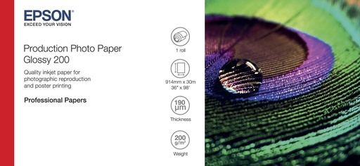 EPSON - Production Photo Paper Glossy 200 36 x 30m (Ref.C13S450372)