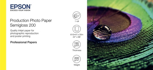 EPSON - Production Photo Paper Semigloss 200 24 x 30m (Ref.C13S450376)