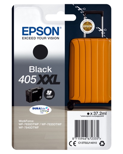 EPSON - Singlepack Black 405XXL DURABrite Ultra Ink (Ref.C13T02J14020)