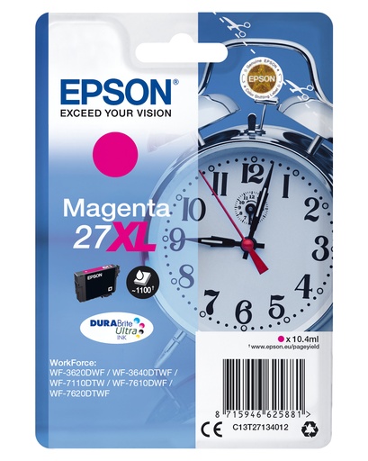 EPSON - WorkForce WF-3000 y WF-7000 Cartucho Magenta de Alta Capacidad nº27XL (etiqueta RF) (Ref.C13T27134022)