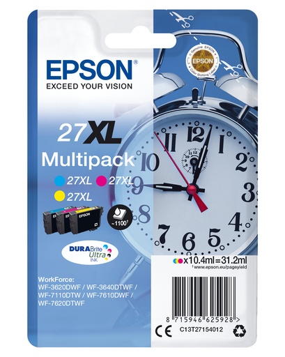 EPSON - WorkForce WF-3000 y WF-7000 Multipack de Alta Capacidad nº27XL (etiqueta RF) (Ref.C13T27154022)