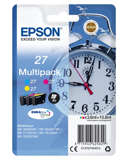 EPSON - WorkForce WF-3000 y WF-7000 Multipack nº27 (etiqueta RF) (Ref.C13T27054022)