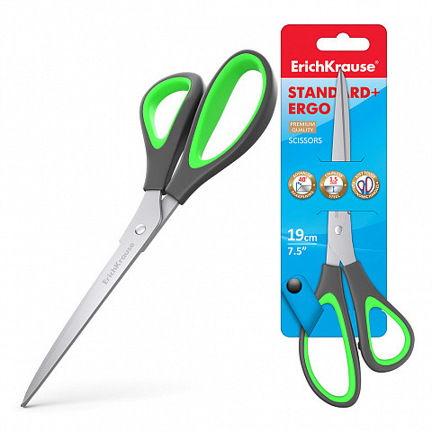 ERICH KRAUSE - BLISTER TIJERA STANDARD+ ERGO, 19 CM (Ref.44886)