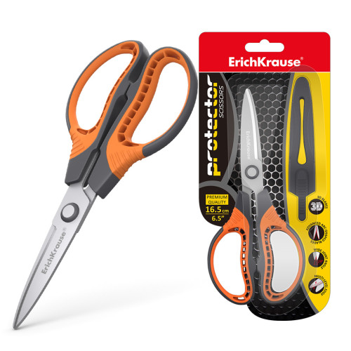 ERICH KRAUSE - BLÍSTER TIJERAS PROTECTOR 16,5 CM (Ref.48056)