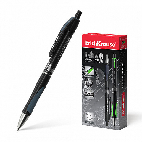 ERICH KRAUSE - BOLÍGRAFO DE BOLA AUTOMÁTICO MEGAPOLIS CONCEPT, COLOR DE LA TINTA: NEGRO (Ref.32)