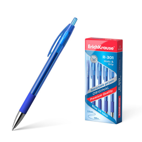 ERICH KRAUSE - BOLÍGRAFO DE GEL AUTOMÁTICO R-301 ORIGINAL GEL MATIC&GRIP, COLOR DE LA TINTA AZUL (Ref.46814)