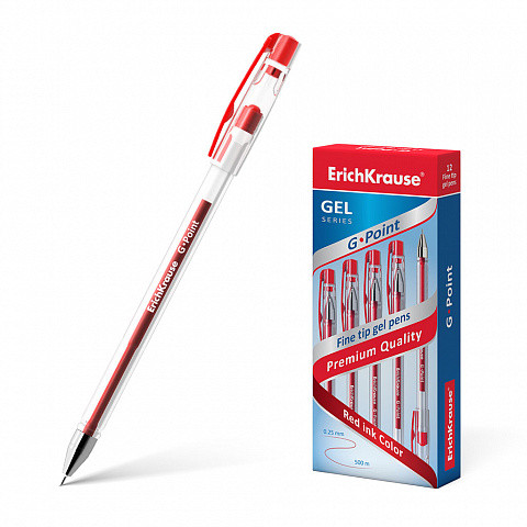 ERICH KRAUSE - BOLÍGRAFO DE GEL G-POINT, COLOR DE LA TINTA ROJO (Ref.17629)