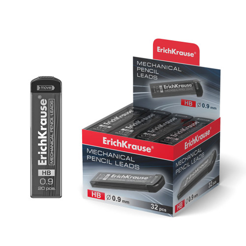 ERICH KRAUSE - ESTUCHE 20 MINAS PORTAMINAS 0.9 MM, HB (Ref.48144)