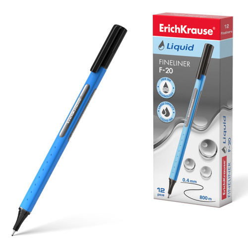 ERICH KRAUSE - FINELINER LIQUID F-20, COLOR DE LA TINTA: NEGRO (Ref.47970)