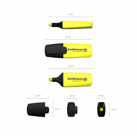 ERICH KRAUSE - FLUORESCENTE VISIOLINE MINI, COLOR: AMARILLO (Ref.42753)
