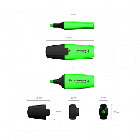 ERICH KRAUSE - FLUORESCENTE VISIOLINE MINI, COLOR: VERDE (Ref.42754)