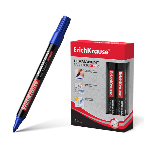 ERICH KRAUSE - MARCADOR PERMANENTE P-200 AZUL (Ref.4778)