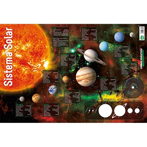 ERIK - LAMINA ESCOLAR PVC 40x59,5 DIDACTICA SISTEMA SOLAR (Ref.LPE267)