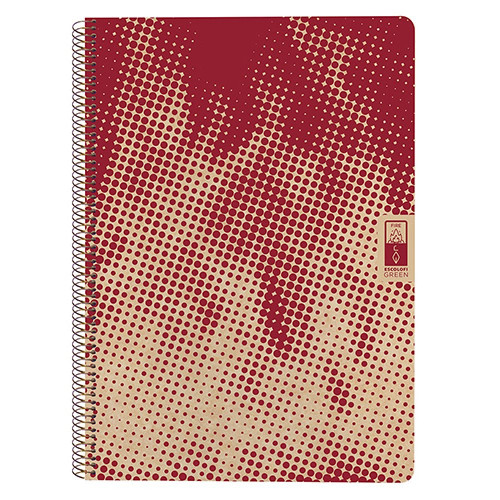 ESCOLOFI - CUADERNO ESPIRAL DIN-A4 RECICLADO FSC 80 HOJAS 80G. CUADRÍCULA 5X5. 4 ELEMENTS - FIRE (Ref.130100200)